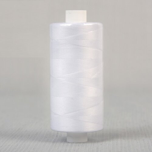 Bobine fil polyester blanc 1000m oeko-tex