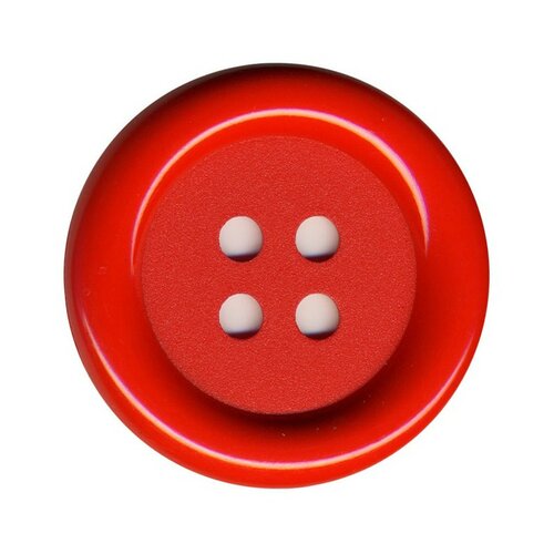 Lot de 6 boutons clown couleur rouge 38mm