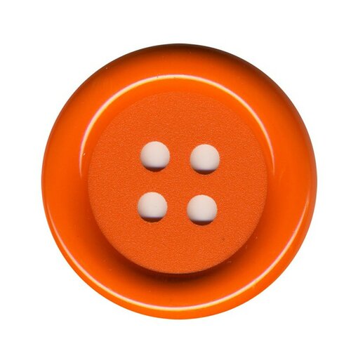 Lot de 6 boutons clown couleur orange 38mm