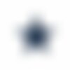 Ecusson thermocollant étoile bleu 3cm