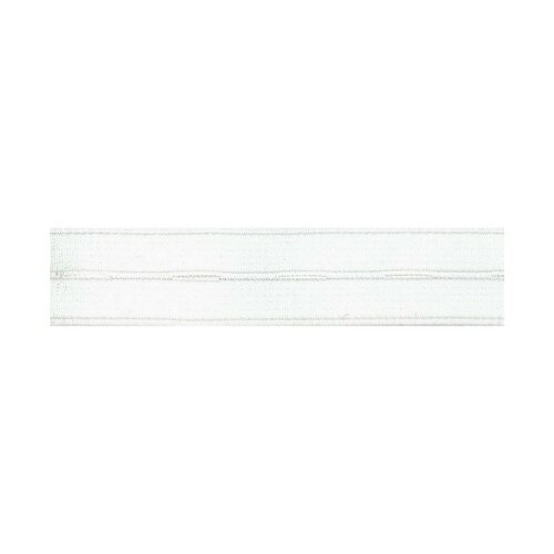 Bobine 25m elastique boutonnière nylon 19mm blanc