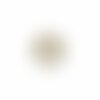 Bouton 2 trous ancre marine beige/blanc 13mm