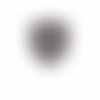 Ecusson thermocollant blason étoile sur laurier gris 4x3,5cm