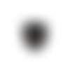 Ecusson thermocollant blason étoile sur laurier noir 4x3,5cm