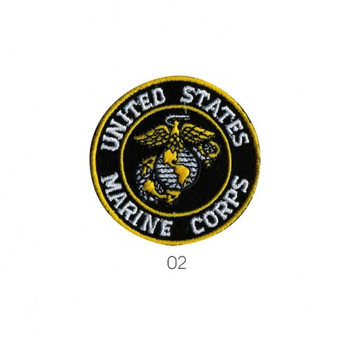 Ecusson thermocollant rond marine corps 4,5cm