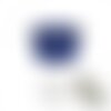 Boîte à couture ronde 22x13,5cm étoiles multicolores sur fonds bleu