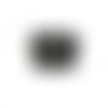 Boîte à couture ovale 21x31x18cm pois noirs