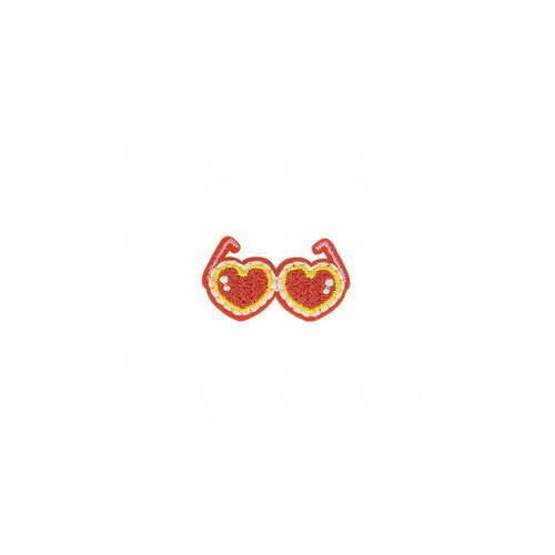 Ecusson thermocollant lunettes cœur 3,5cm x 2cm