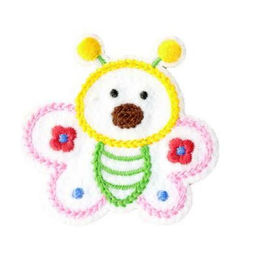 Lot de 3 écussons thermocollants adorable abeille 5x5cm