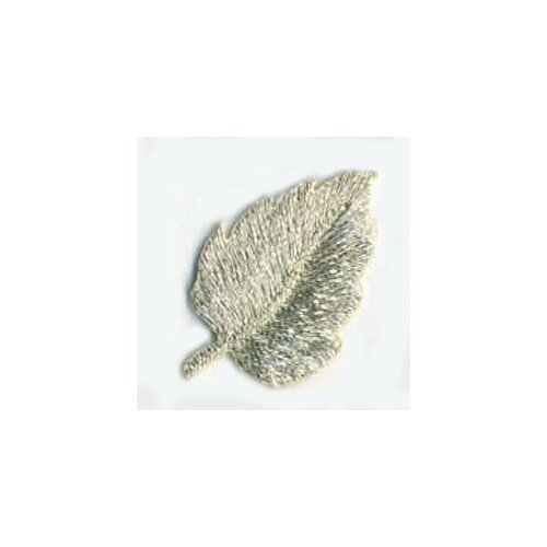 Lot de 3 écussons thermocollants feuille argent x3.4cm
