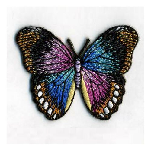 Lot de 3 écussons thermocollants papillon noir 4.5x6cm