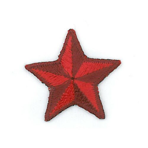 Lot de 3 écussons thermocollants étoile rouge 3cm