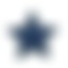 Lot de 3 écussons thermocollants étoile bleu 2.5cm