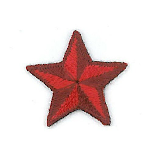 Lot de 3 écussons thermocollants étoile rouge 2.5cm