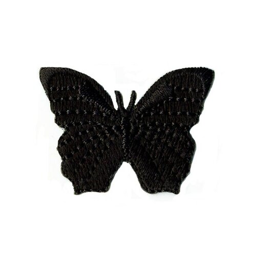 Lot de 3 écussons thermocollants papillon noir 3.5cmx3cm