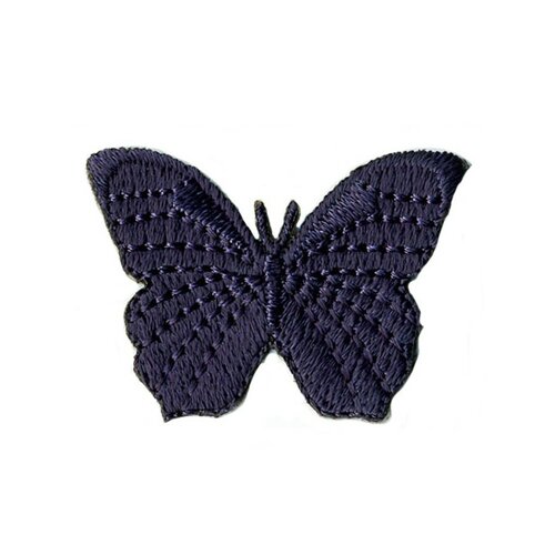 Lot de 3 écussons thermocollants papillon prune 3.5cmx3cm