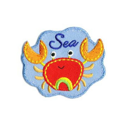 Ecusson thermocollant crabe sea 5x4.5cm