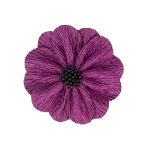 Fleur coquelicot lilac sur broche 8cm