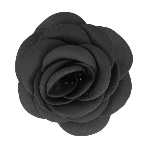 Broche fleur pistils noir 8cm