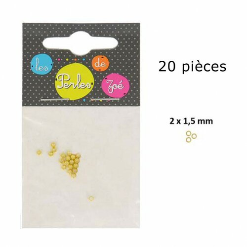 Lot de 20 perles à écraser en métal or