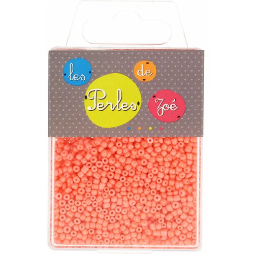 Perles de verre 12/0 orange fluo boite de 40g