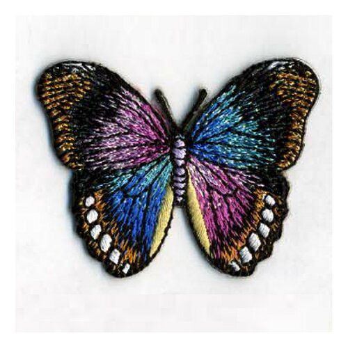 Ecusson thermocollant papillon noir 5.5cmx4.5cm