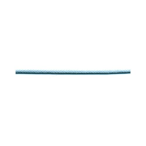 Bobine 50m lacet aspect cuir 2mm bleu clair