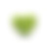 Bouton coeur translucide couleur vert 9mm