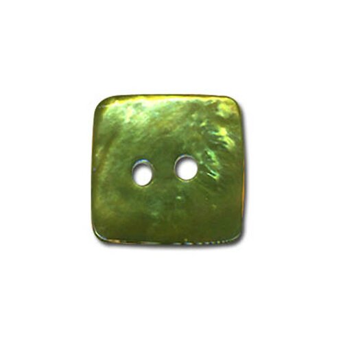 Bouton carré en nacre couleur jade