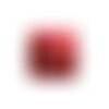 Bouton carré en nacre couleur rouge