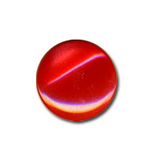 Bouton en forme de bonbon couleur rouge 13mm