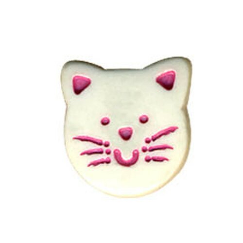 Bouton minou couleur rose 1cm