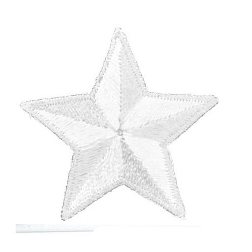 Ecusson thermocollant étoile blanc 3.5cm