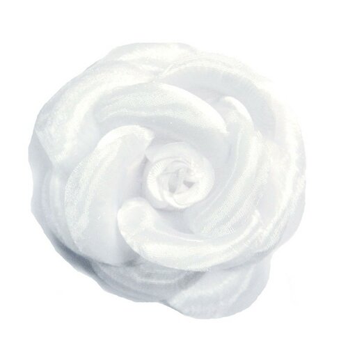 Broche fleur blanche camélia 8cm