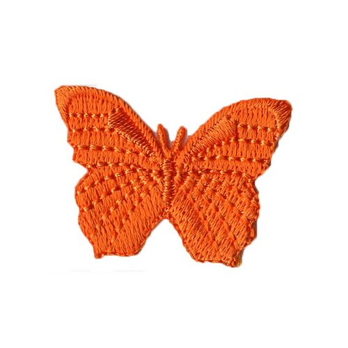 Ecusson thermocollant papillon orange 3.5cmx3cm
