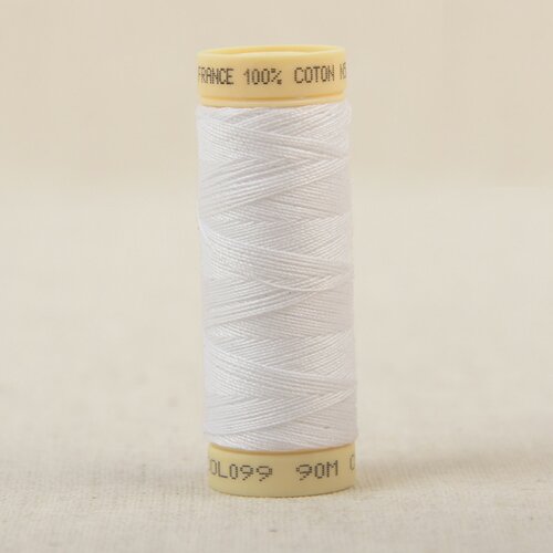 Bobine fil coton 90m fabriqué en france - blanc c99