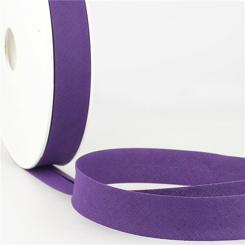 Biais replié tout textile violet foncé au mètre fabriqué en france