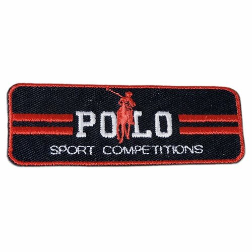 Ecusson thermocollant polo sport marine 3cm x 7cm