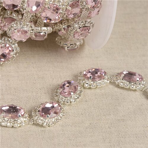 Bobine 5m galon pierres 15mm rose