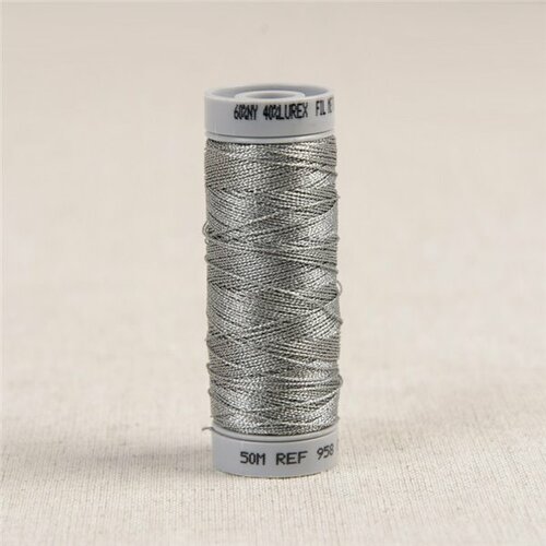 Fil métallique couture forte 50m gris acier fabriqué en france