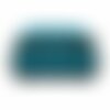 Boîte à couture 20x20x11cm pois noirs fonds turquoise