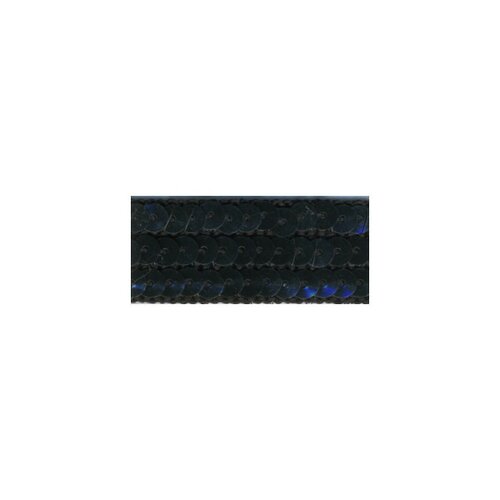 Bobine 25m galon paillettes noir