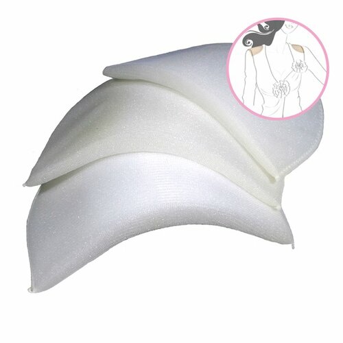 Lot de 2 épaulettes droites recouvertes 14x20x2,5cm blanc