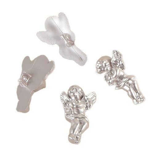 Bouton ange 27mm argent