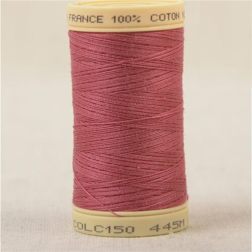 Bobine fil 100% coton made in france 445m - rose vesuve c150
