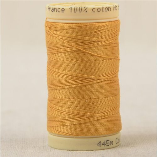Bobine fil 100% coton made in france 445m - jaune melon c130