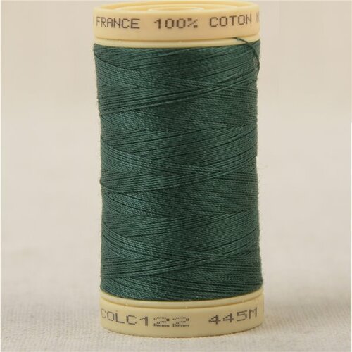 Bobine fil 100% coton made in france 445m - vert fougere c122