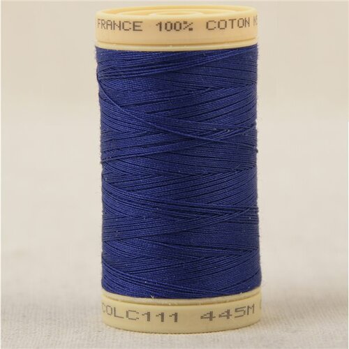 Bobine fil 100% coton made in france 445m - bleu berenice c111