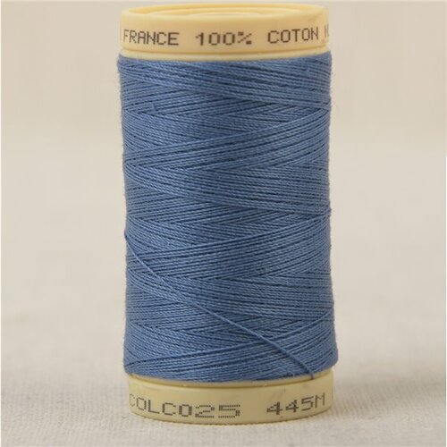 Bobine fil 100% coton made in france 445m - bleu ocean c25