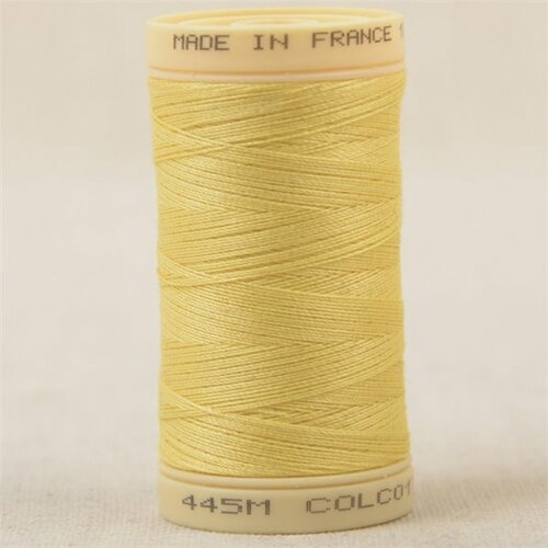 Bobine fil 100% coton made in france 445m - jaune paille c17